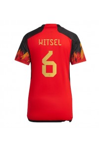 Belgia Axel Witsel #6 Jalkapallovaatteet Naisten Kotipaita MM-kisat 2022 Lyhythihainen